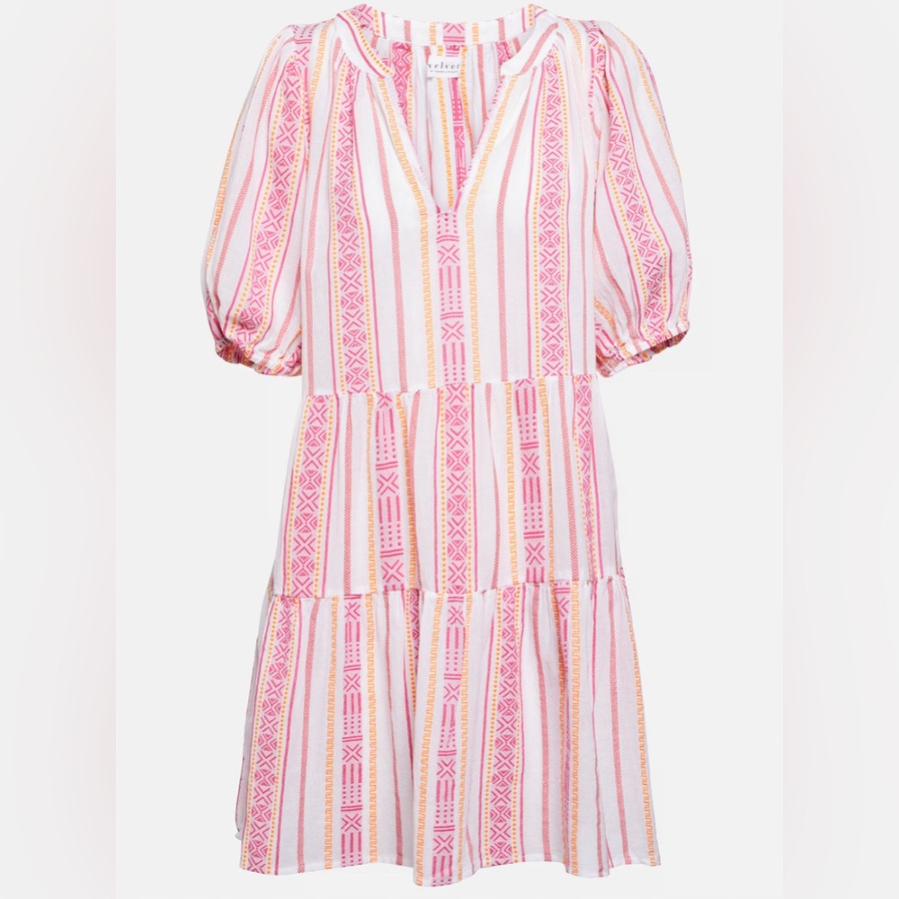 Velvet Monique jacquard cotton minidress